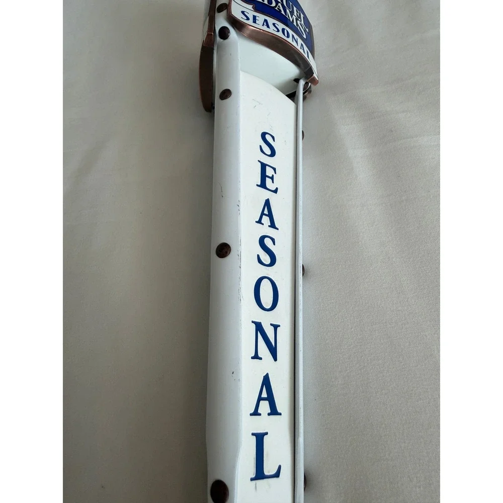 Samuel Adams Seasonal Beer Tap Handle White Copper 13.5 Inch Kegerator